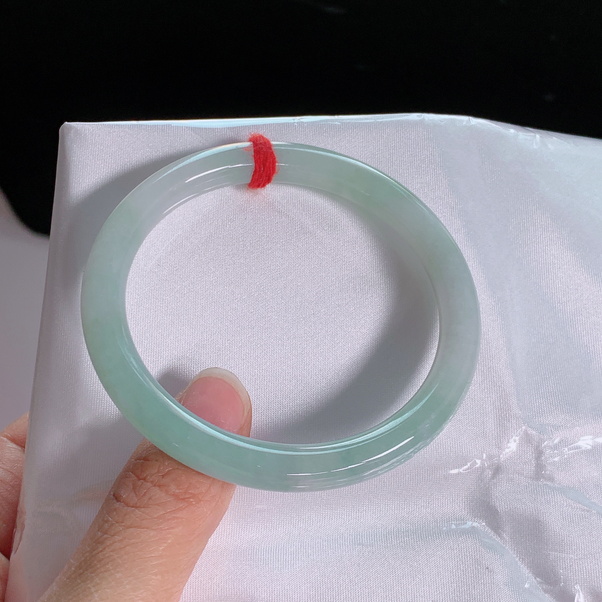 天然翡翠A货圆镯A货5859圈口2076号女士女款美人镯