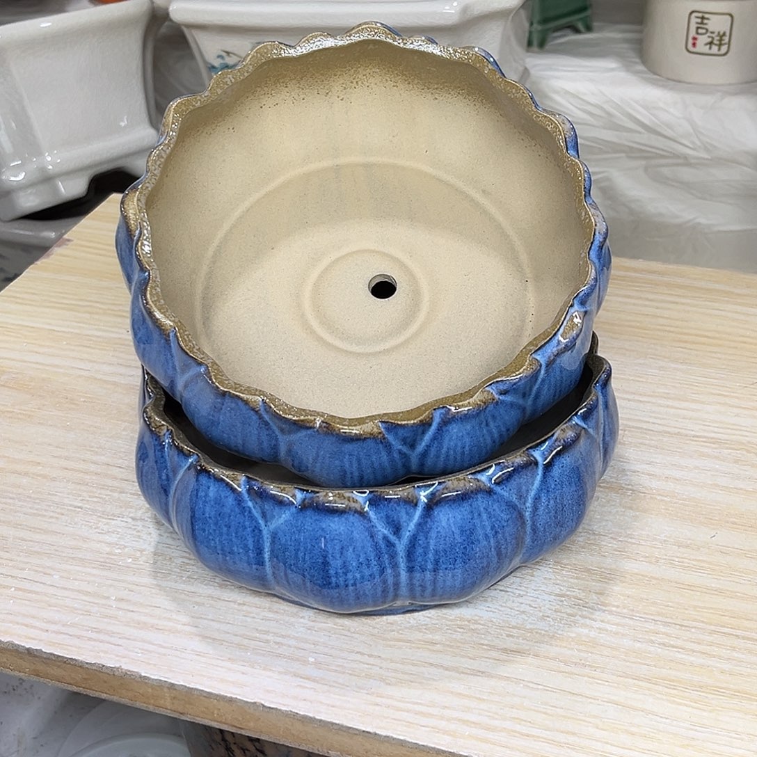 陶瓷绿植多肉微瑕花盆口径15*6.5