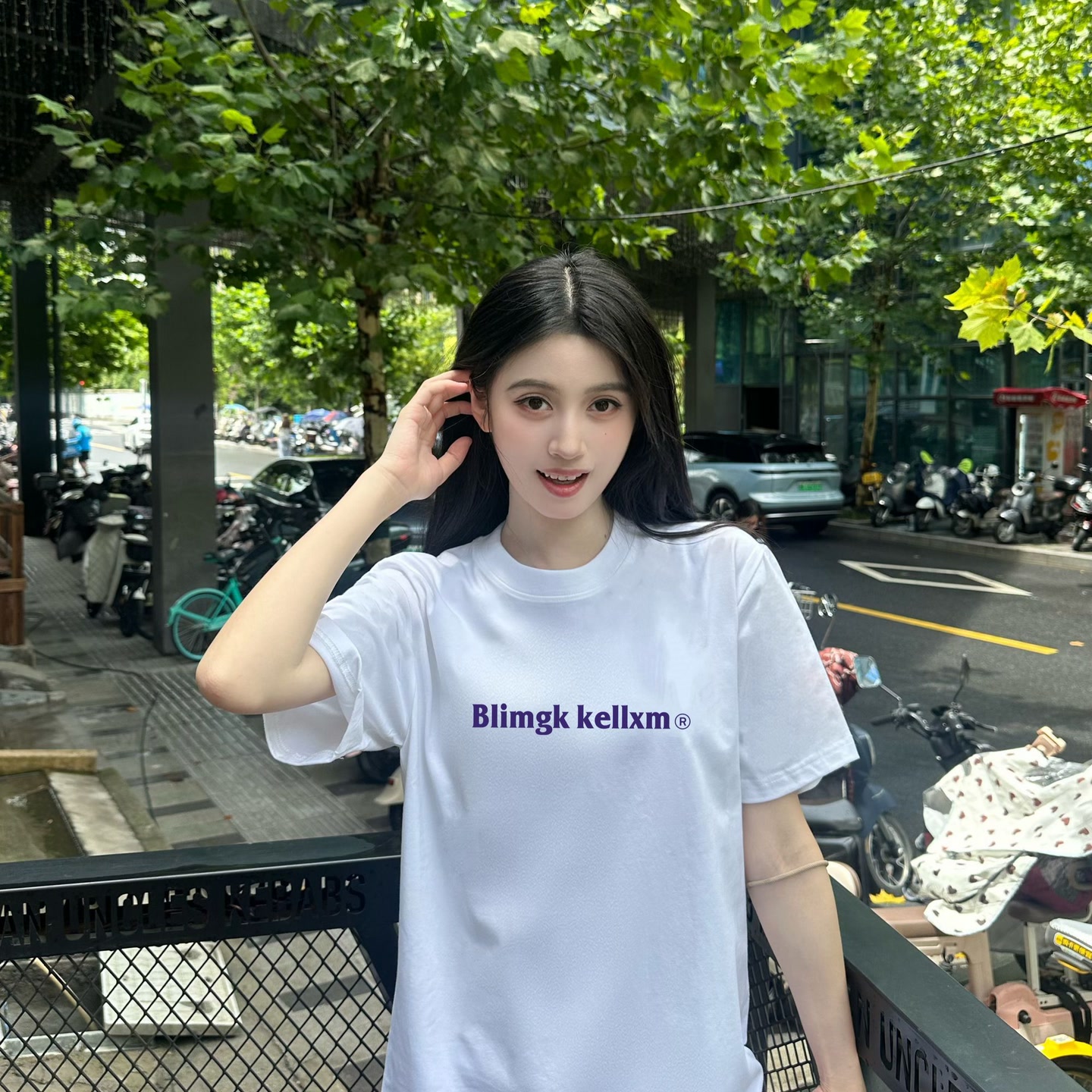 100简约夏季新款字母短袖纯棉情侣时尚宽松T恤ins印花上衣