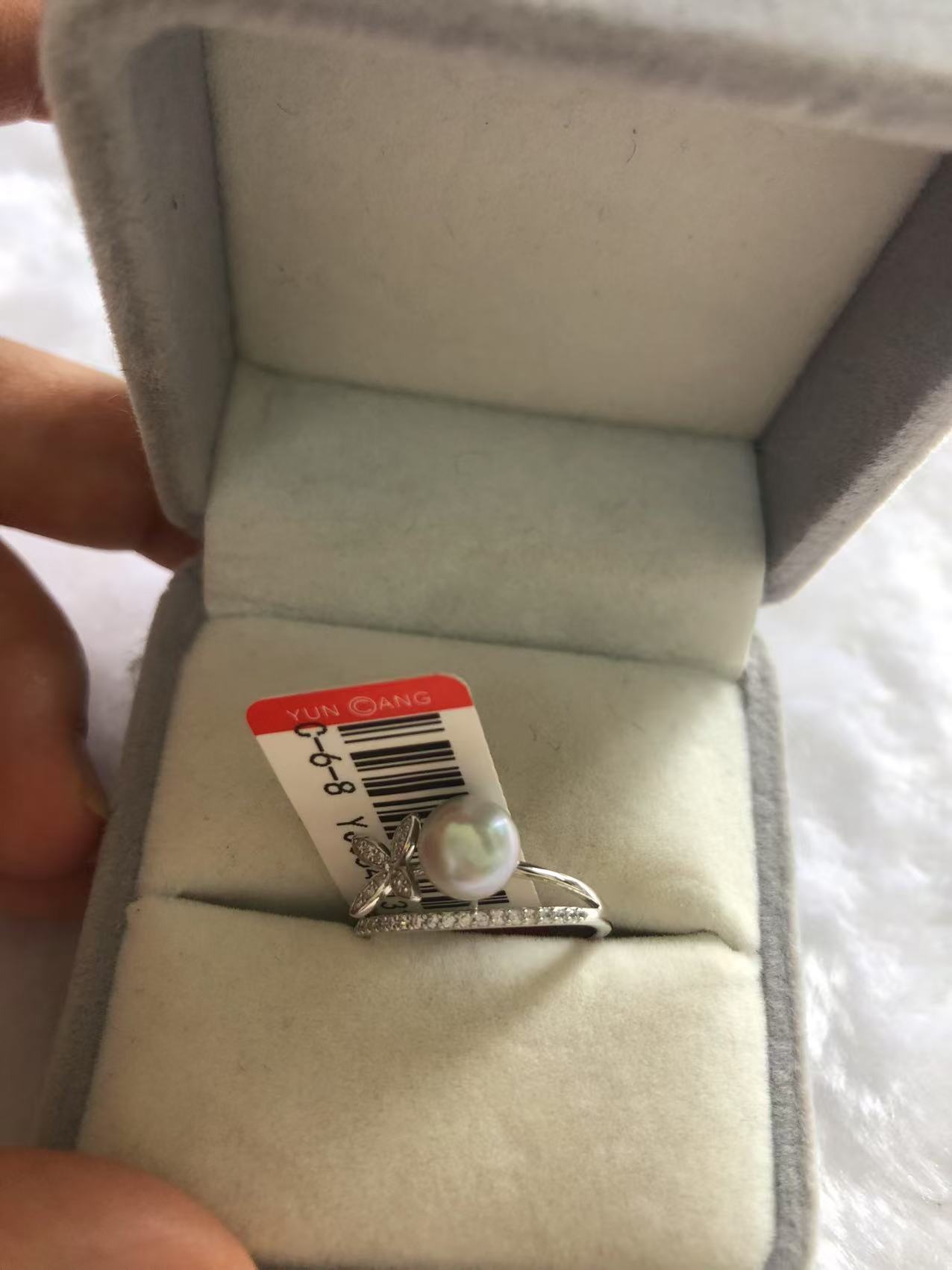 海水珍珠戒指S925银 6-7mmYJ332