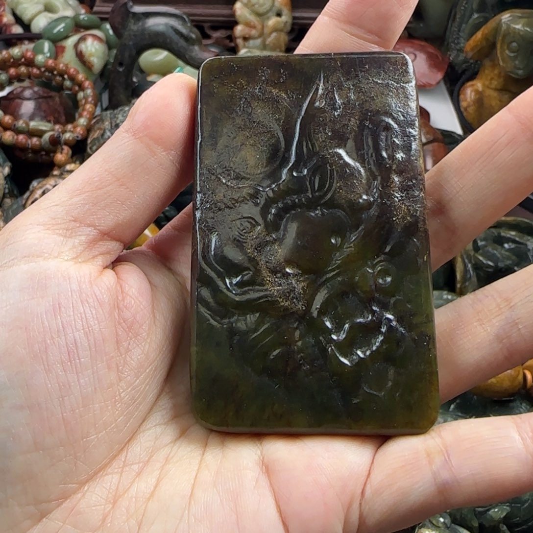岫岩河磨玉（透闪石质玉）手把未镶嵌