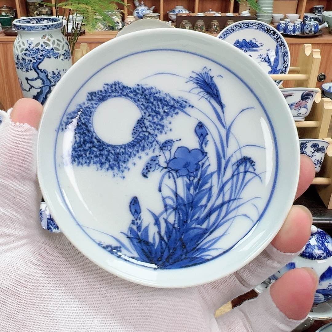 柴窑茶具茶杯茶壶盘子