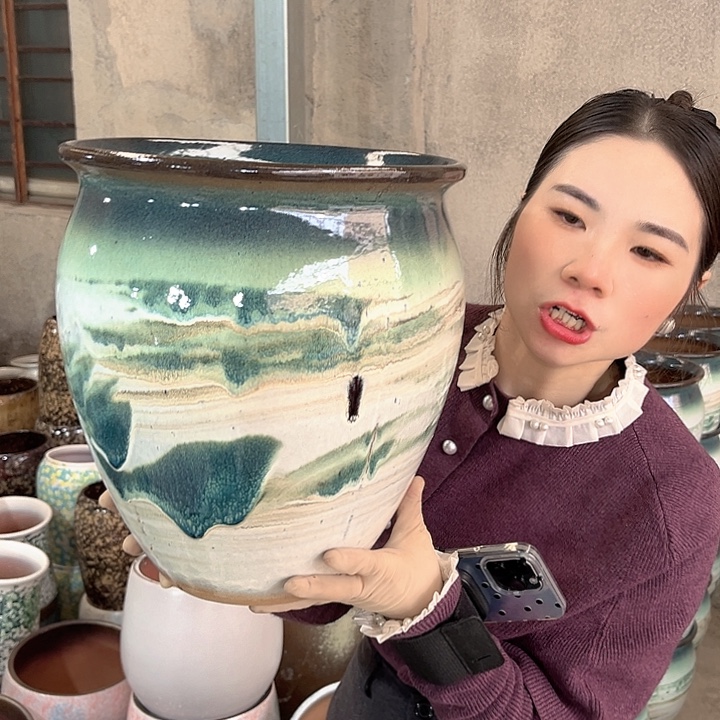 瑕疵口27高30花盆i