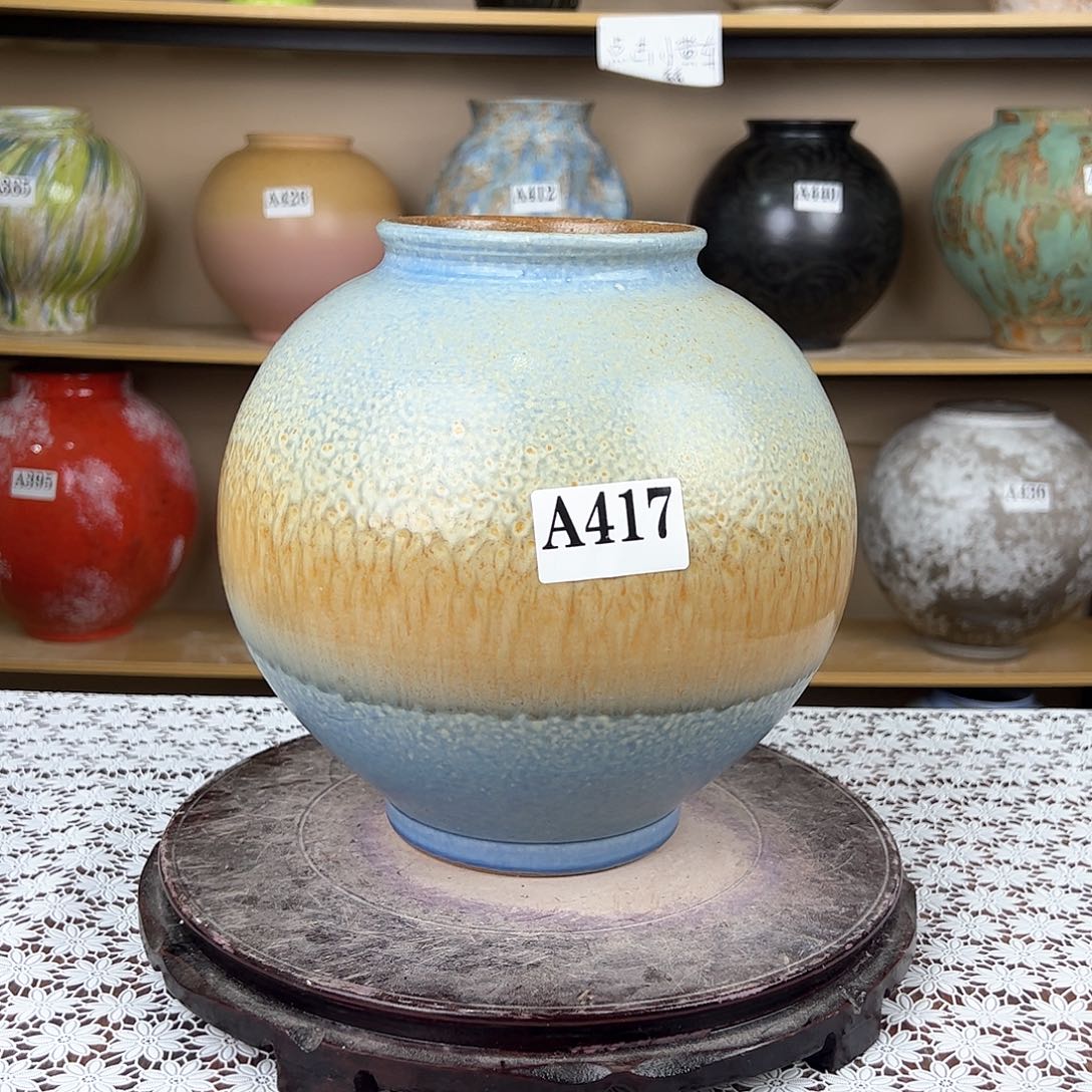 陶瓷417花瓶摆件创意的