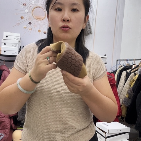 聚酯纤维双面款女士37码也牌加厚博肯