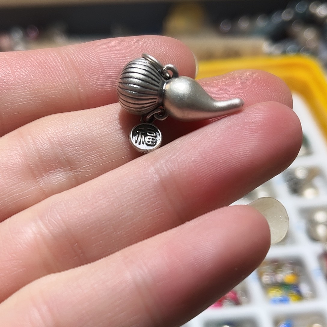 吊坠足银珐琅葫芦