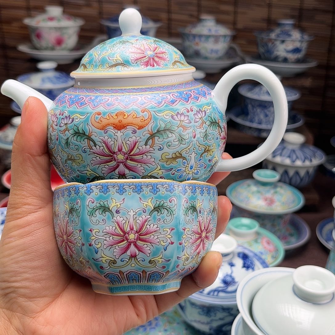 s***6景德镇陶瓷壶加杯子