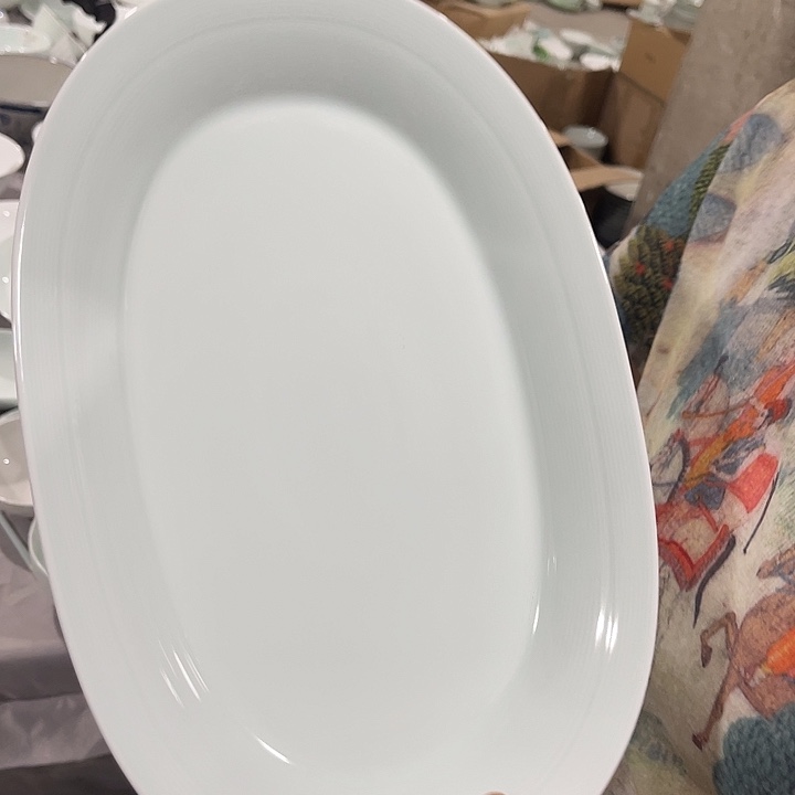 瓷片青瓷捞地球一圈大鱼盘一个，福利包邮