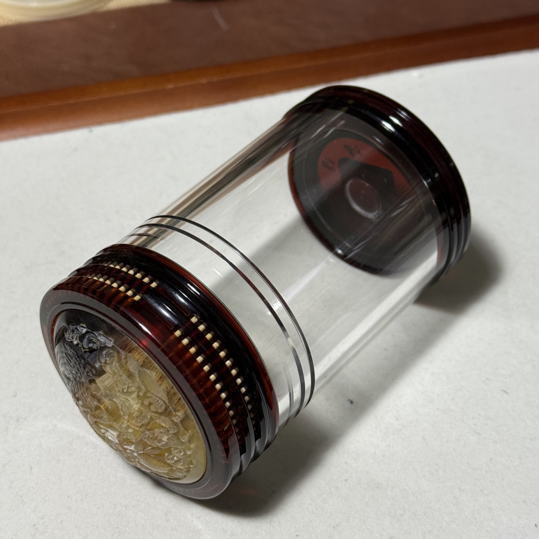 蓓蓓鸣虫_天津谭蒙芯款蝈蝈罐（茶色）