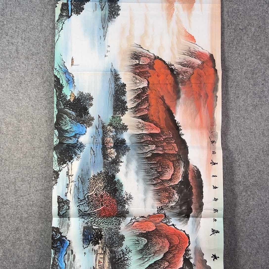 国画716 花鸟在此处飞翔也不太方便