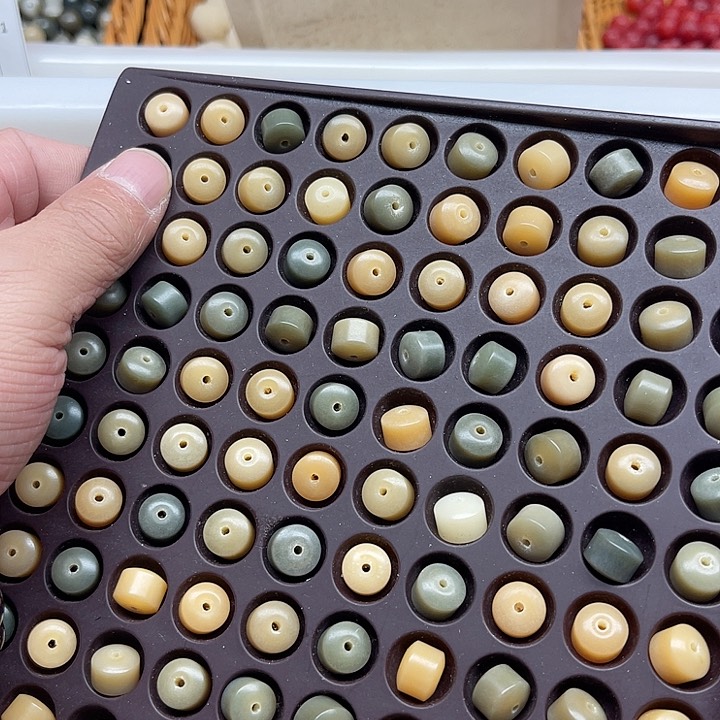 白玉菩提吊坠微瑕10-8多宝经纶50颗卡灯牌宠60颗