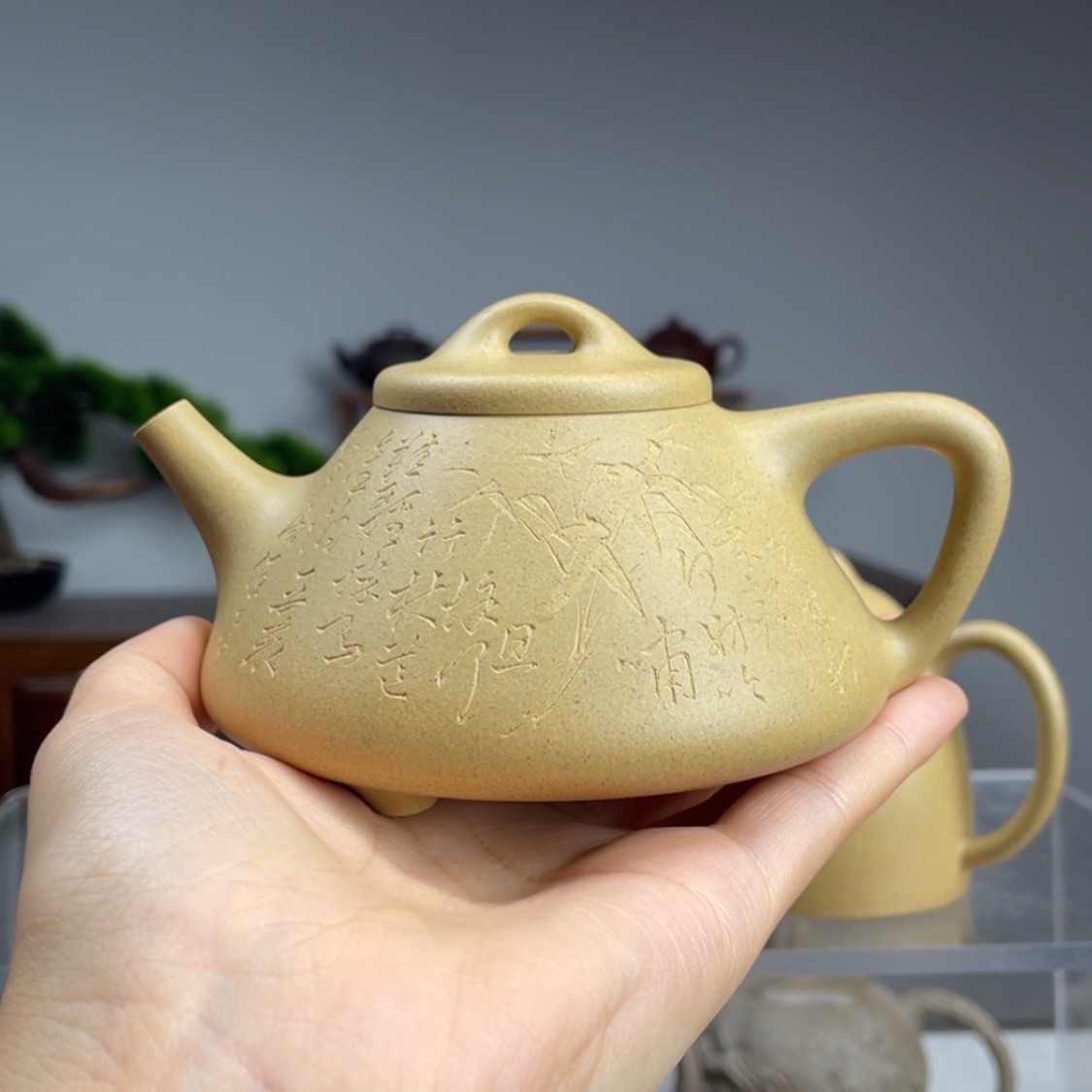 【闪购商品】紫砂茶壶梨皮绿子冶容量230cc