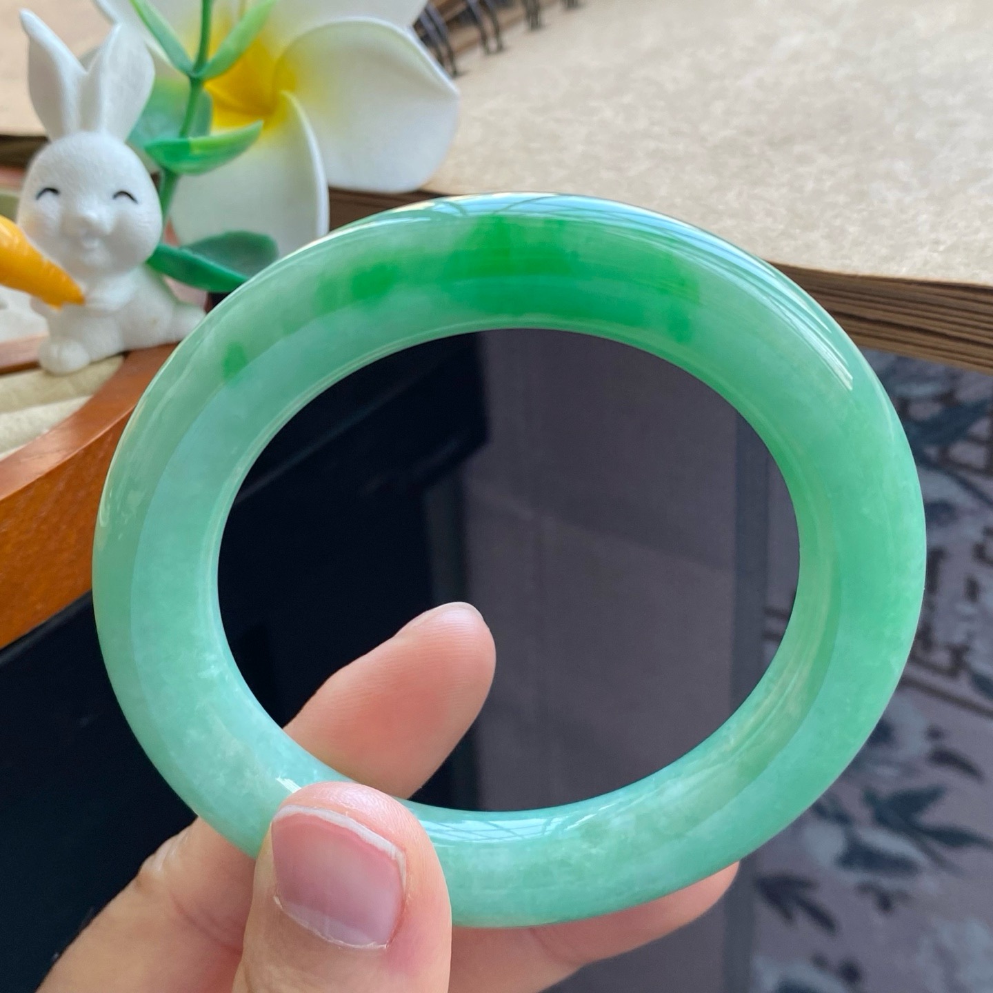 03.06批翠阳绿圆条1507号54.7-11.2-11.3天然翡翠