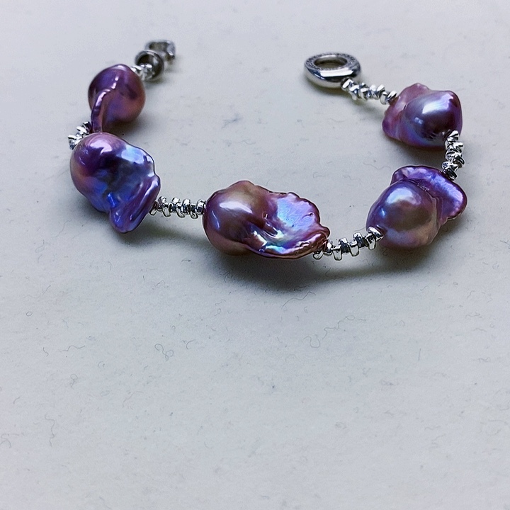 银S925镶嵌耳饰淡水珍珠