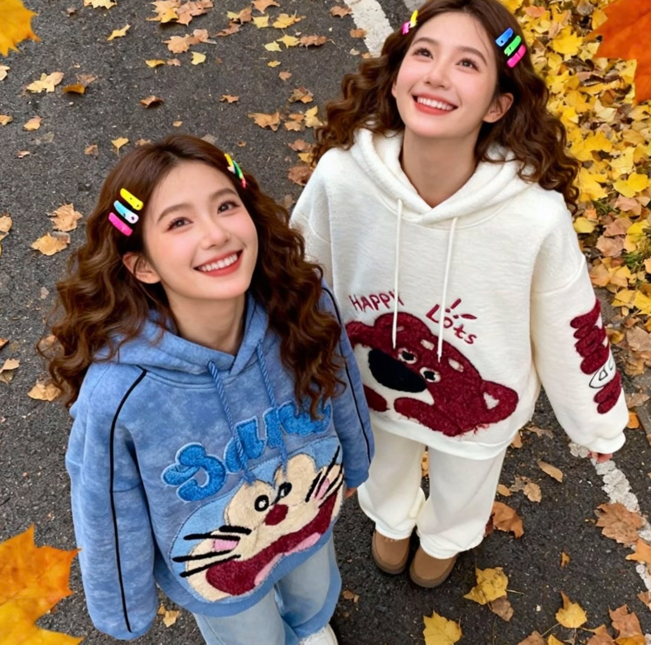 （卫衣）周卫衣2025爆款加绒加厚保暖卫衣秋冬款气质卡通百搭休闲