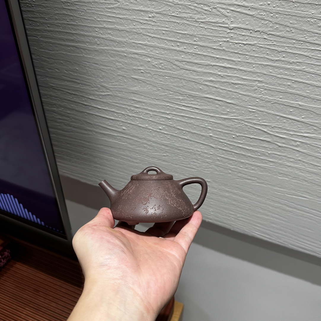 子冶石瓢 原矿无添加陈腐紫茄泥 半手工制