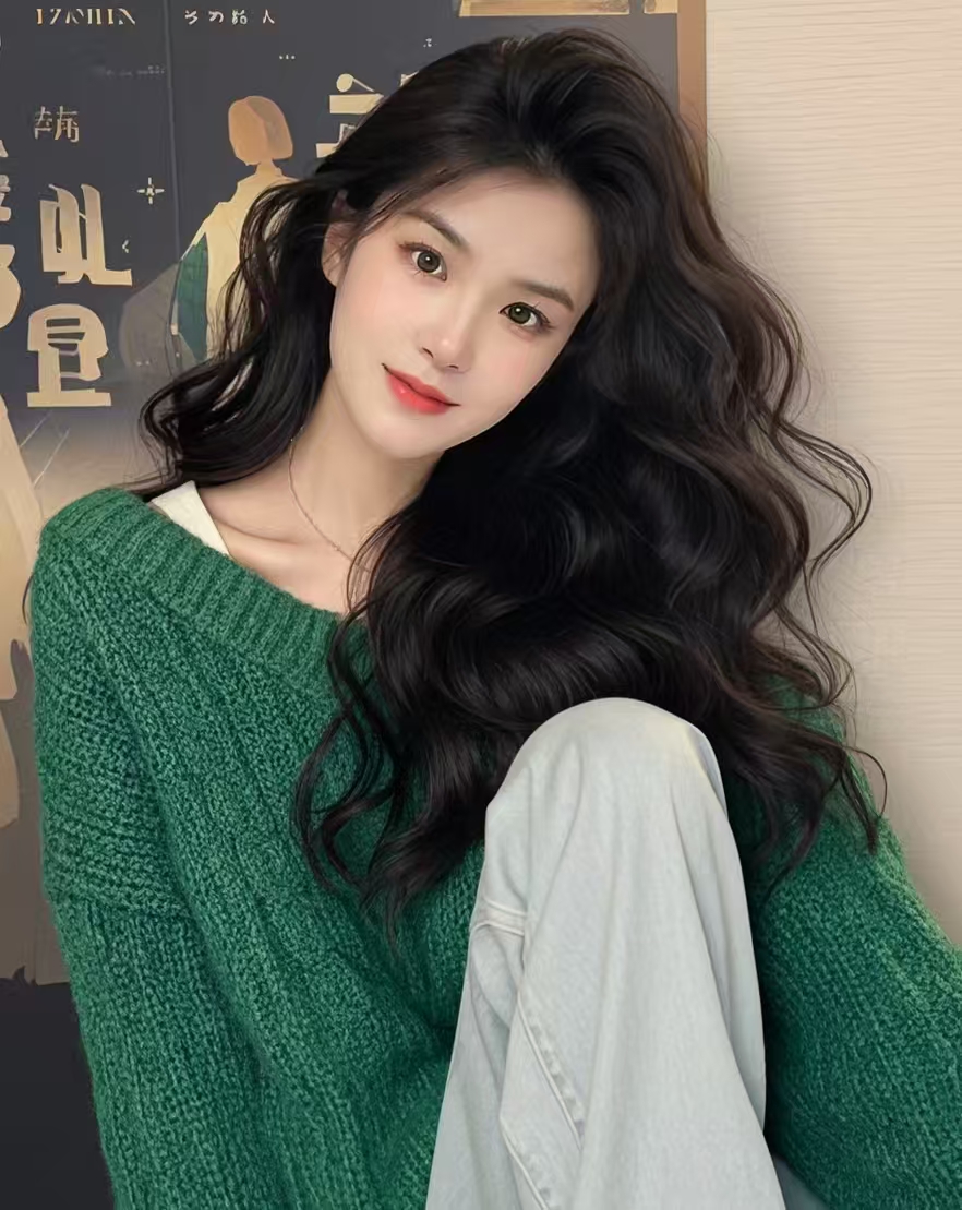 慵懒风常规款宽松型时尚毛针织衫韩版长袖秋季秋冬