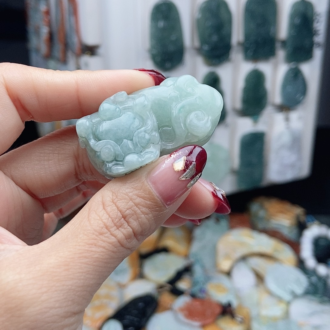 翡翠颈饰14K金镶嵌翡翠