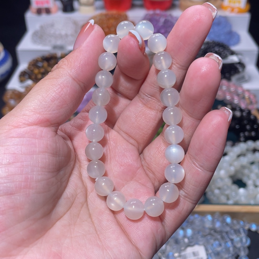 月光石手链未镶嵌白月光手链8.5mm