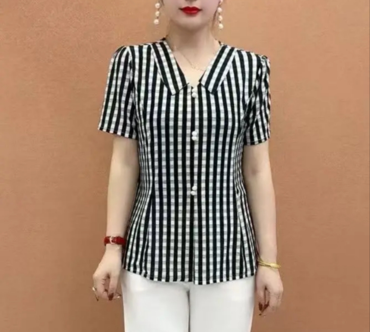 中老年女装唐风美学百搭长裙时尚遮肚娃娃领宽松休闲