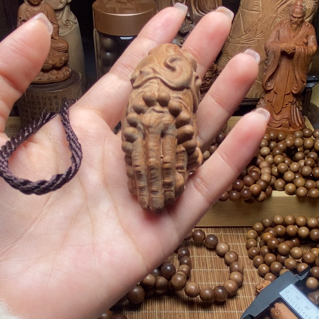 檀香木把件手串摆件