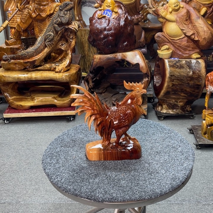 香榧木根雕摆件工艺品公鸡