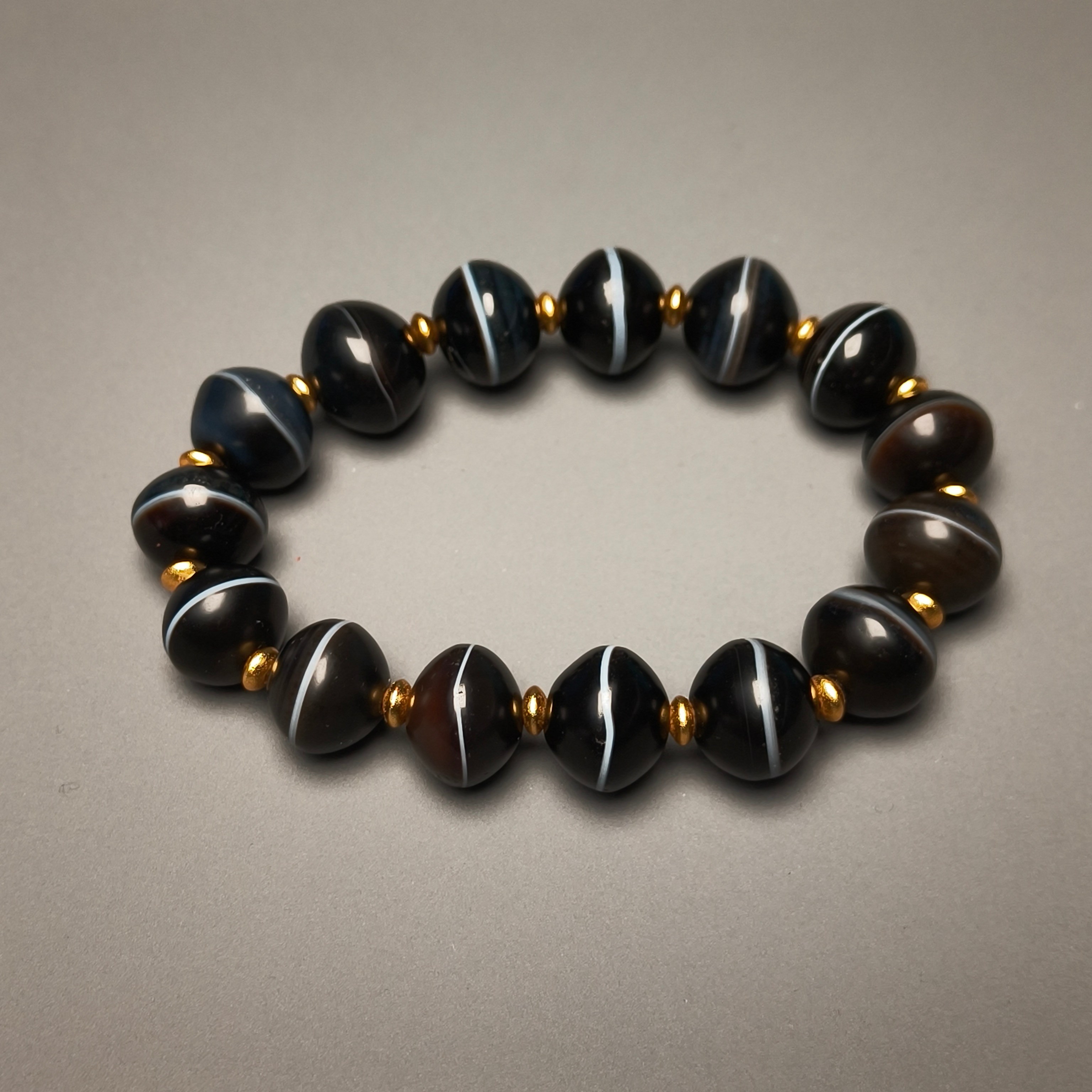 明代 明代玛瑙一线药师珠串/DZ105370/古玩/收藏/德州文物