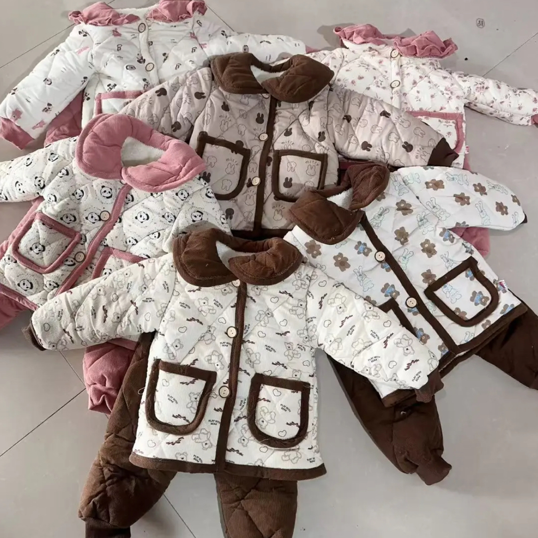 男女童加绒加厚家居服两件套直播间过款