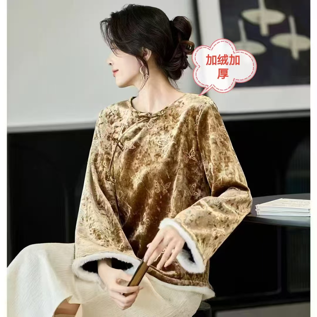 096新款 国风打底上衣秋冬百搭女装时尚女士