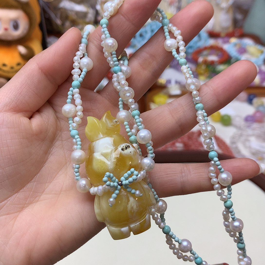蜜蜡项链未镶嵌项链