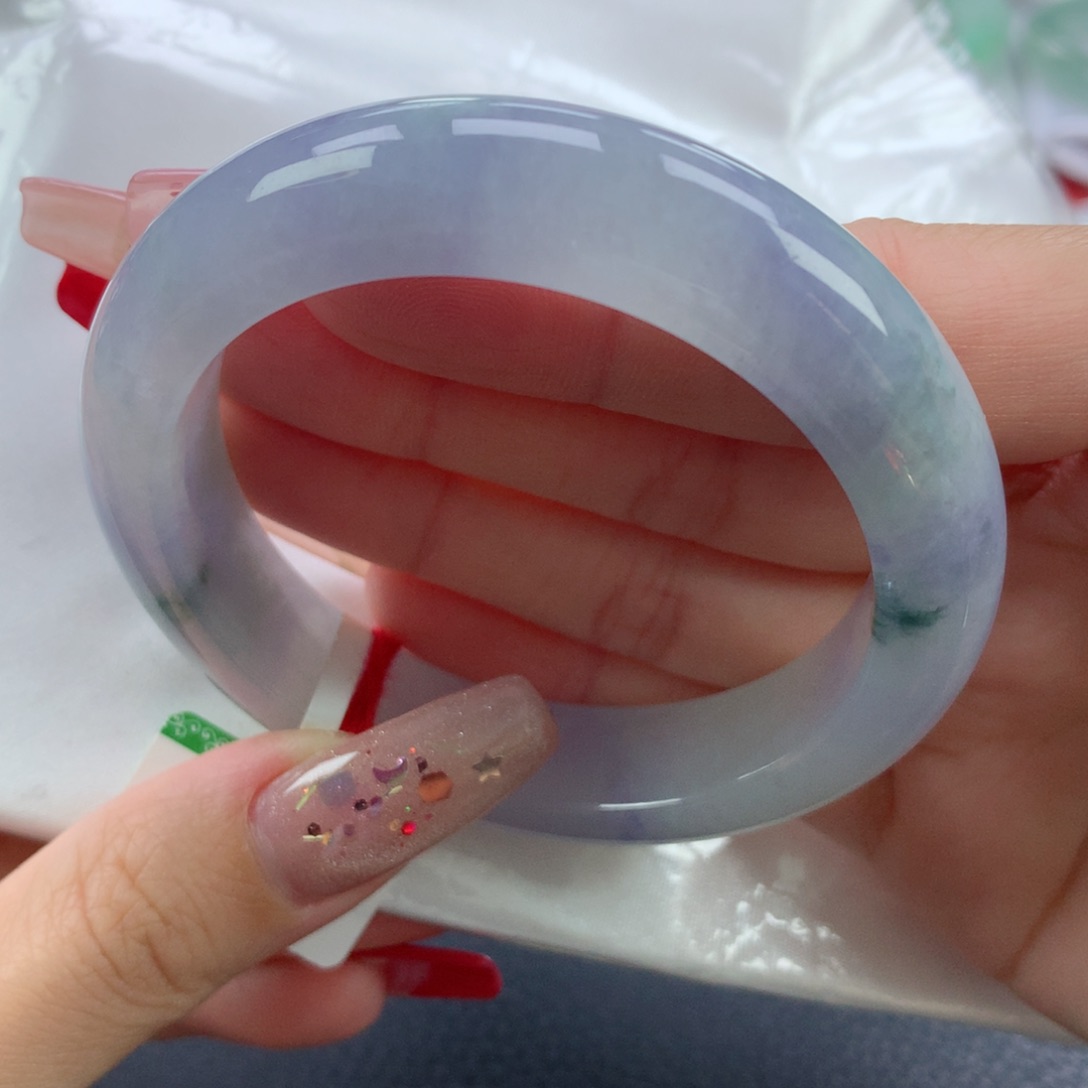 翡翠手镯未镶嵌53.6正圈