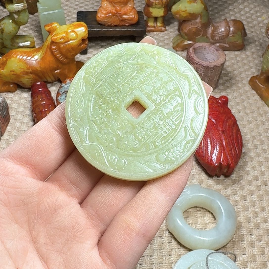 白玉菩提吊坠挂件