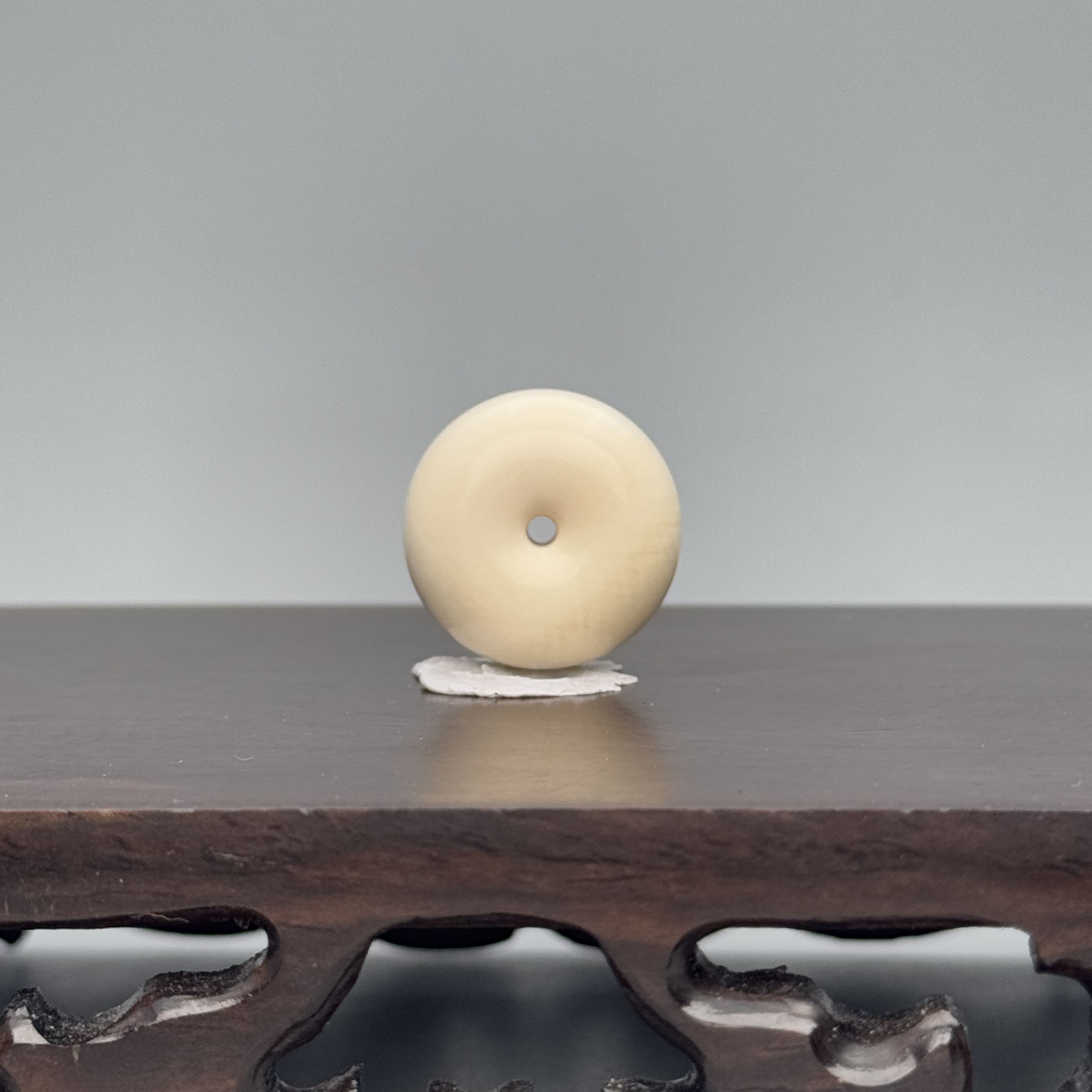 DEZHI/德志18*10mm3.8g水印平安扣吊坠天然猛犸牙K798