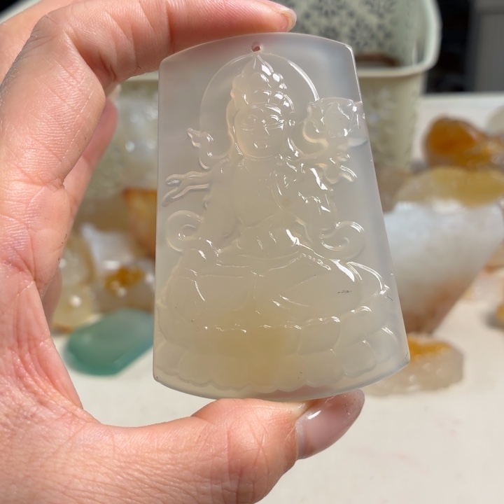 玛瑙/玉髓未镶嵌吊坠(不含链)