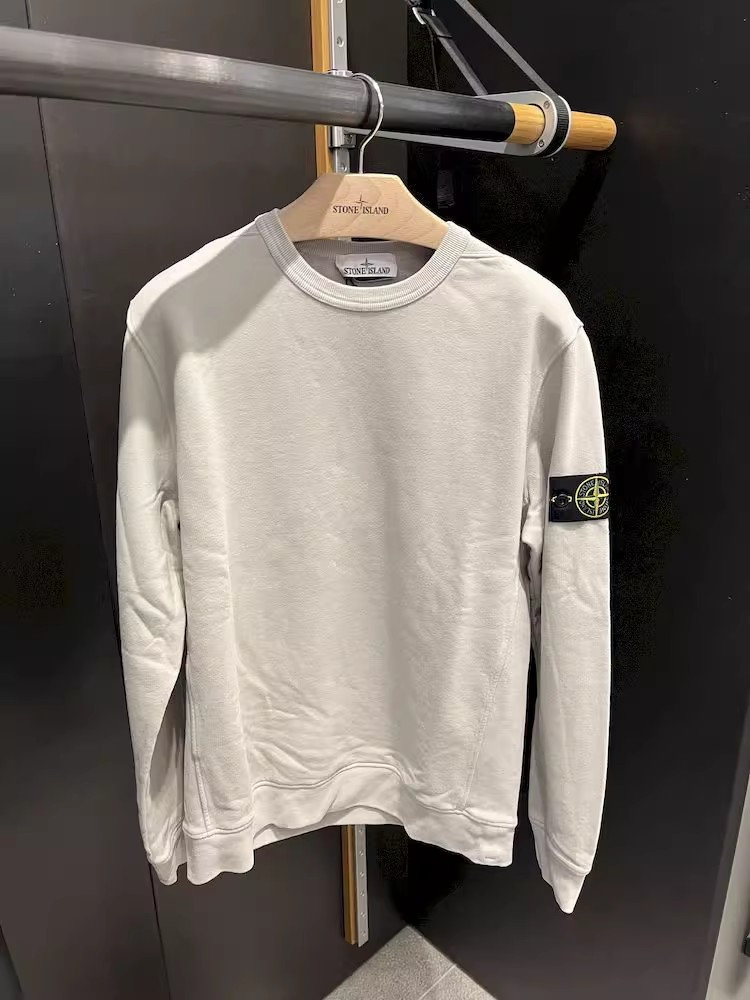 未使用 STONE ISLAND 石头岛FW25有机棉加绒圆领套头卫衣6100028