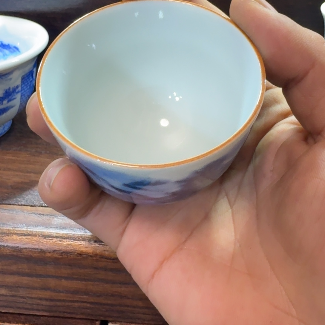 千***然瓷片当代景德镇陶瓷手绘茶具