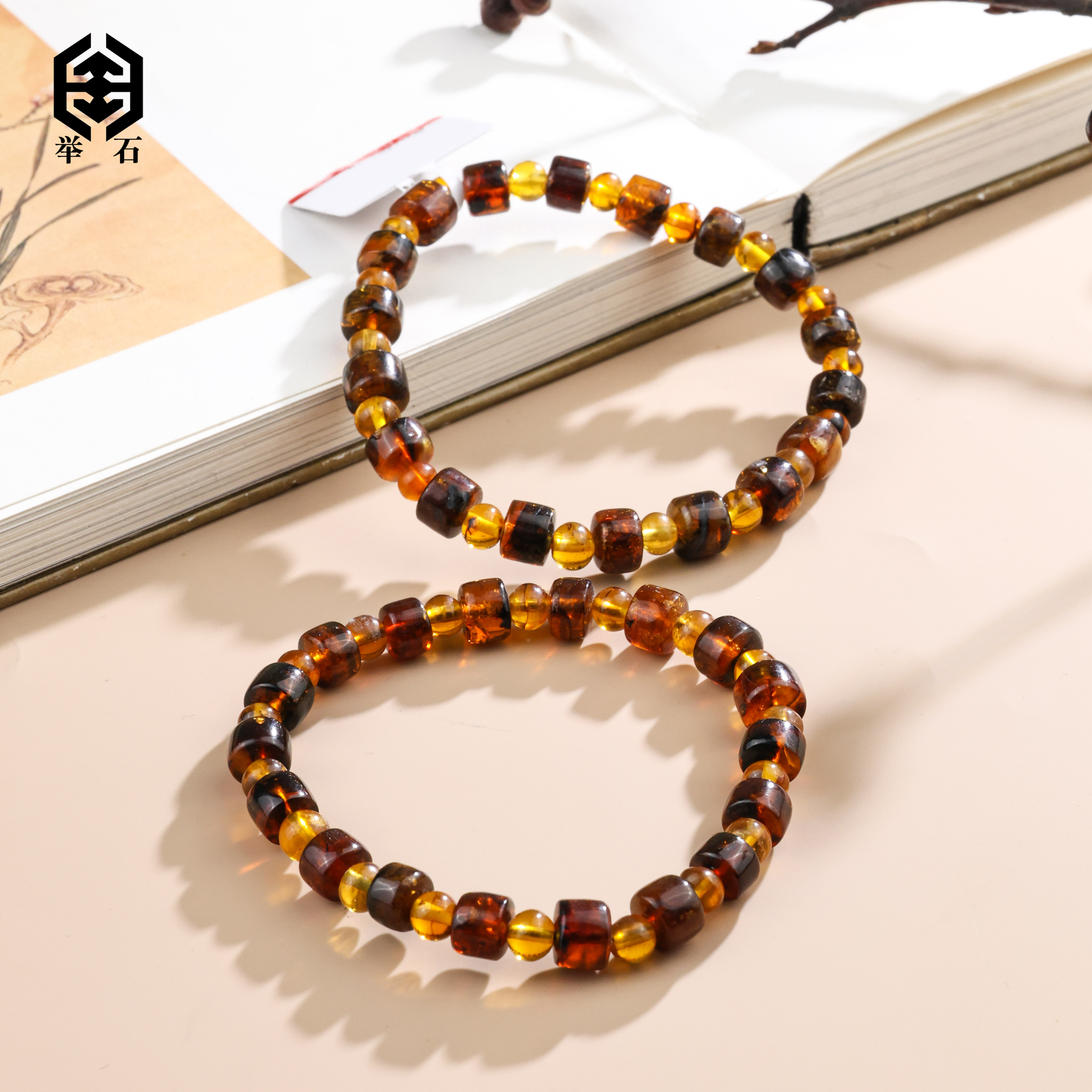 【举石精选】X0718-013-14琥珀手串（一件/多样性发/约5-7mm）M