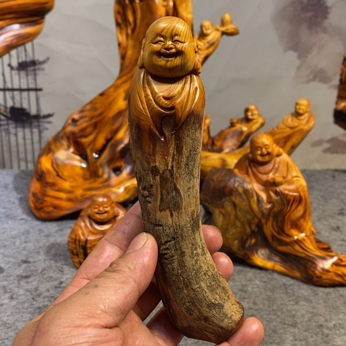 【闪购商品】柏木（崖柏）根雕木雕工艺品摆件家居厂家直销手把件