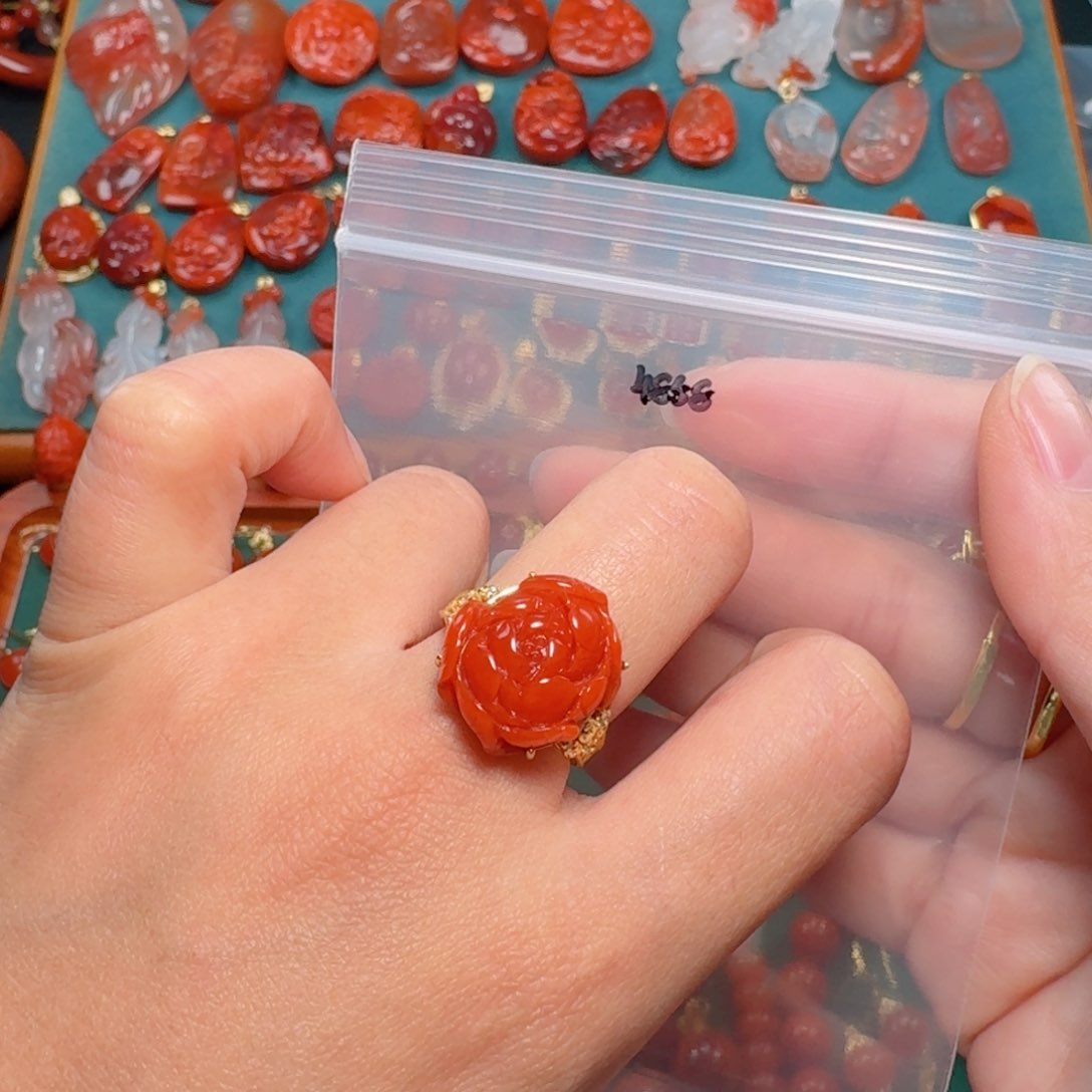 南红玛瑙南红银S925镶嵌