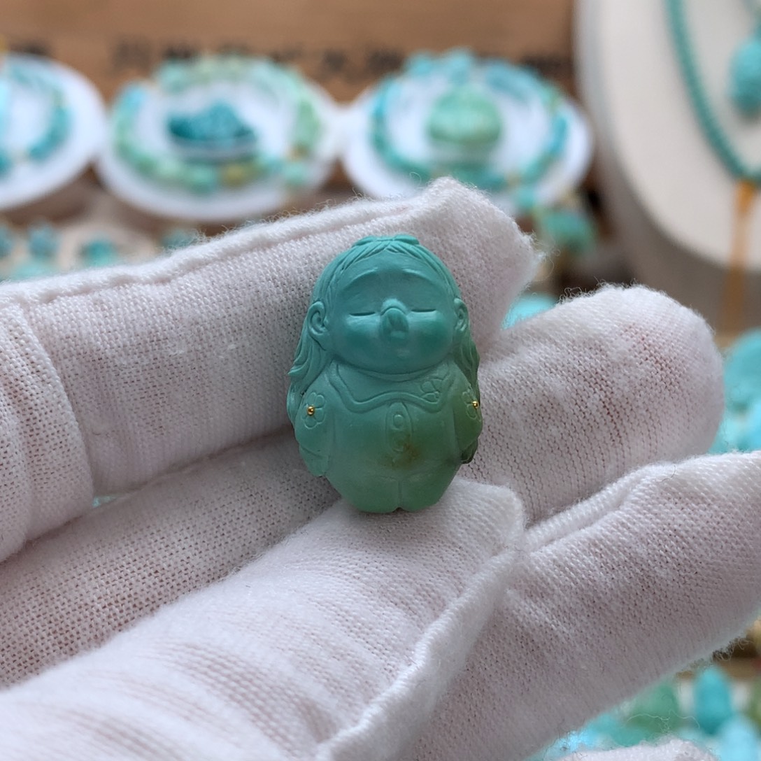 绿松石未镶嵌绿松石嘟嘟嘴