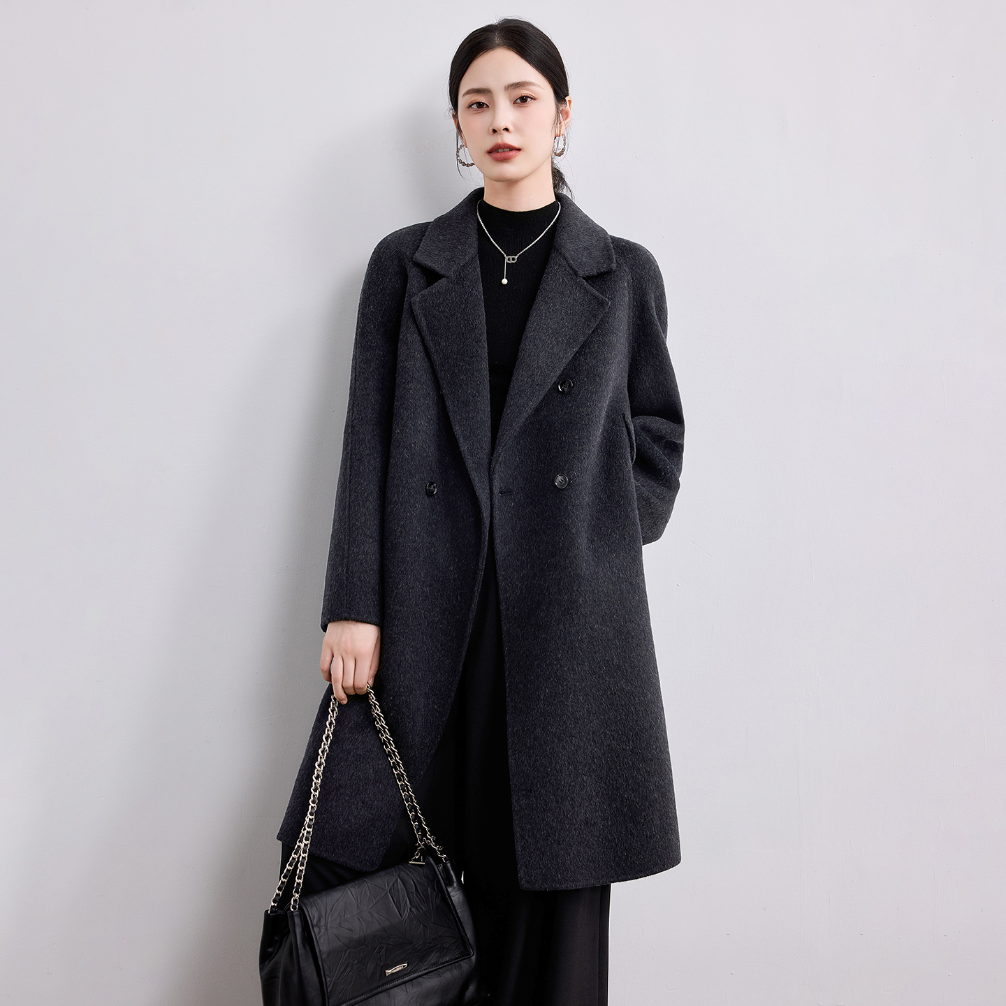 【山羊绒羊毛大衣】高端定制2025气质显瘦新款羊绒羊毛大衣