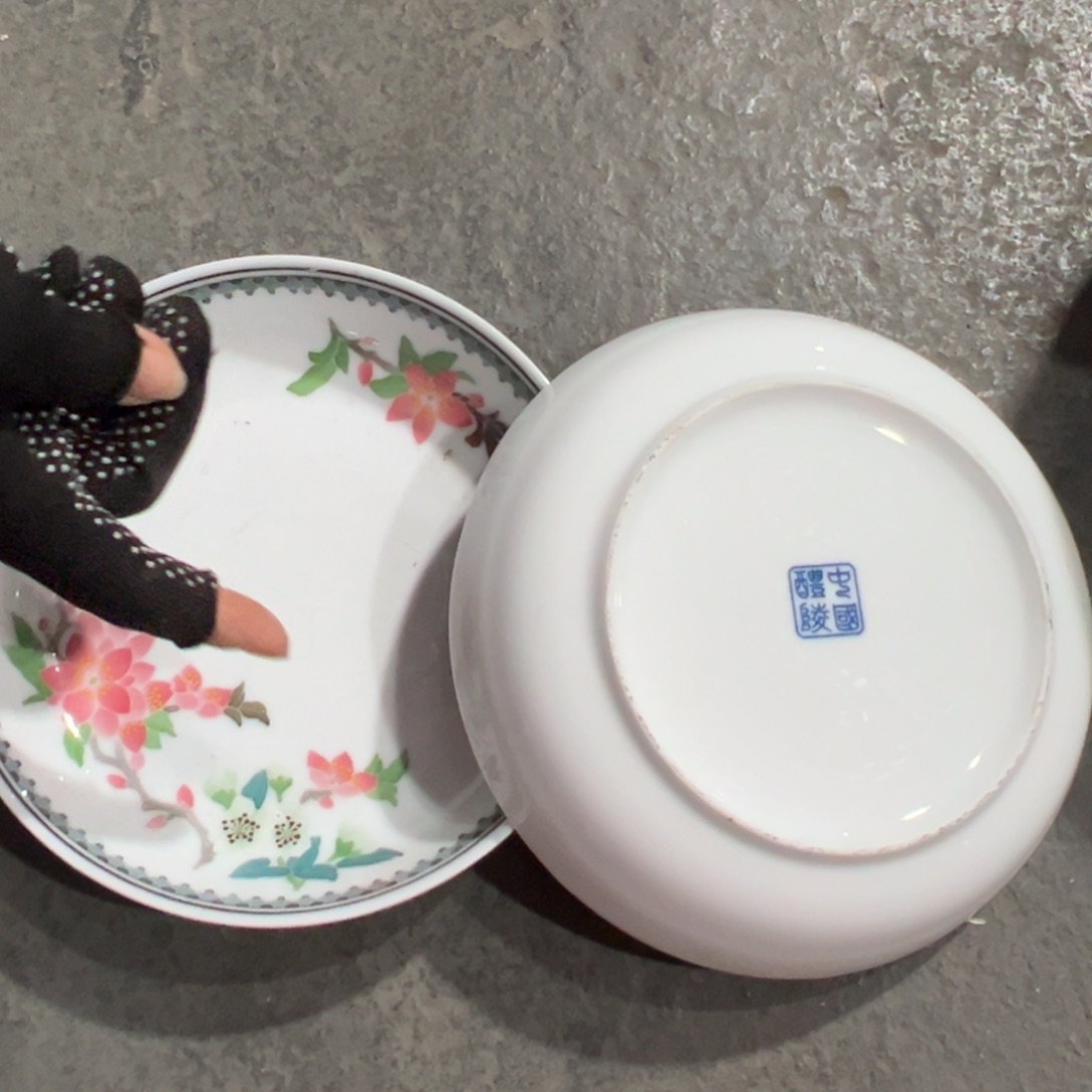 醴陵瓷供货基地炸福利手绘18厘米2个