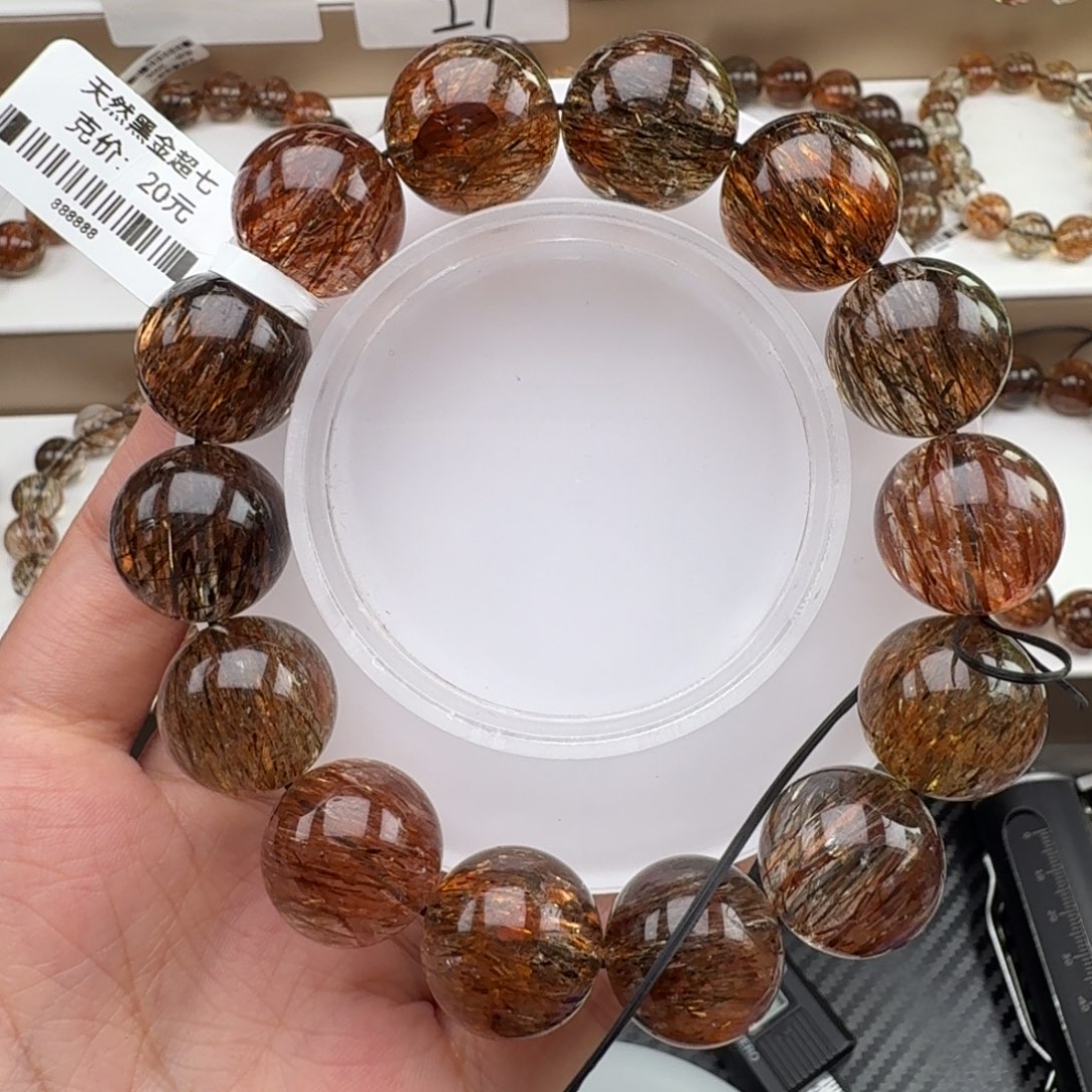 水晶未镶嵌手链黑金超七多样性发其一