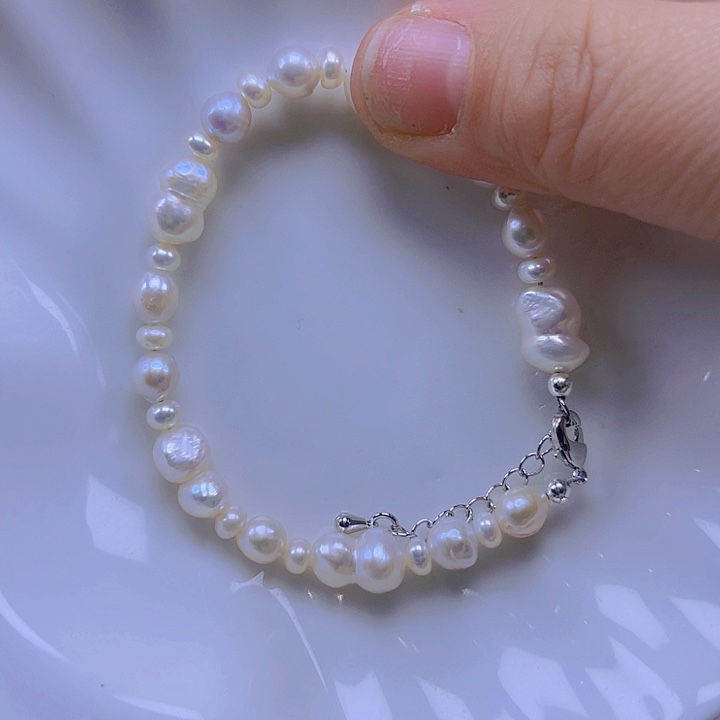 淡水珍珠手绳合金