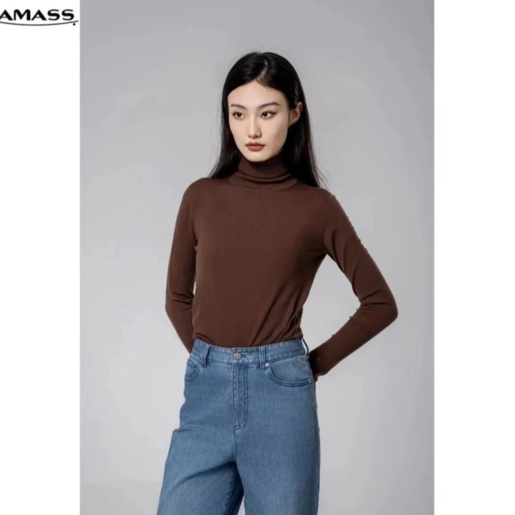 AMASS/阿玛施羊毛高领打底针织衫毛衣5399471打底衫