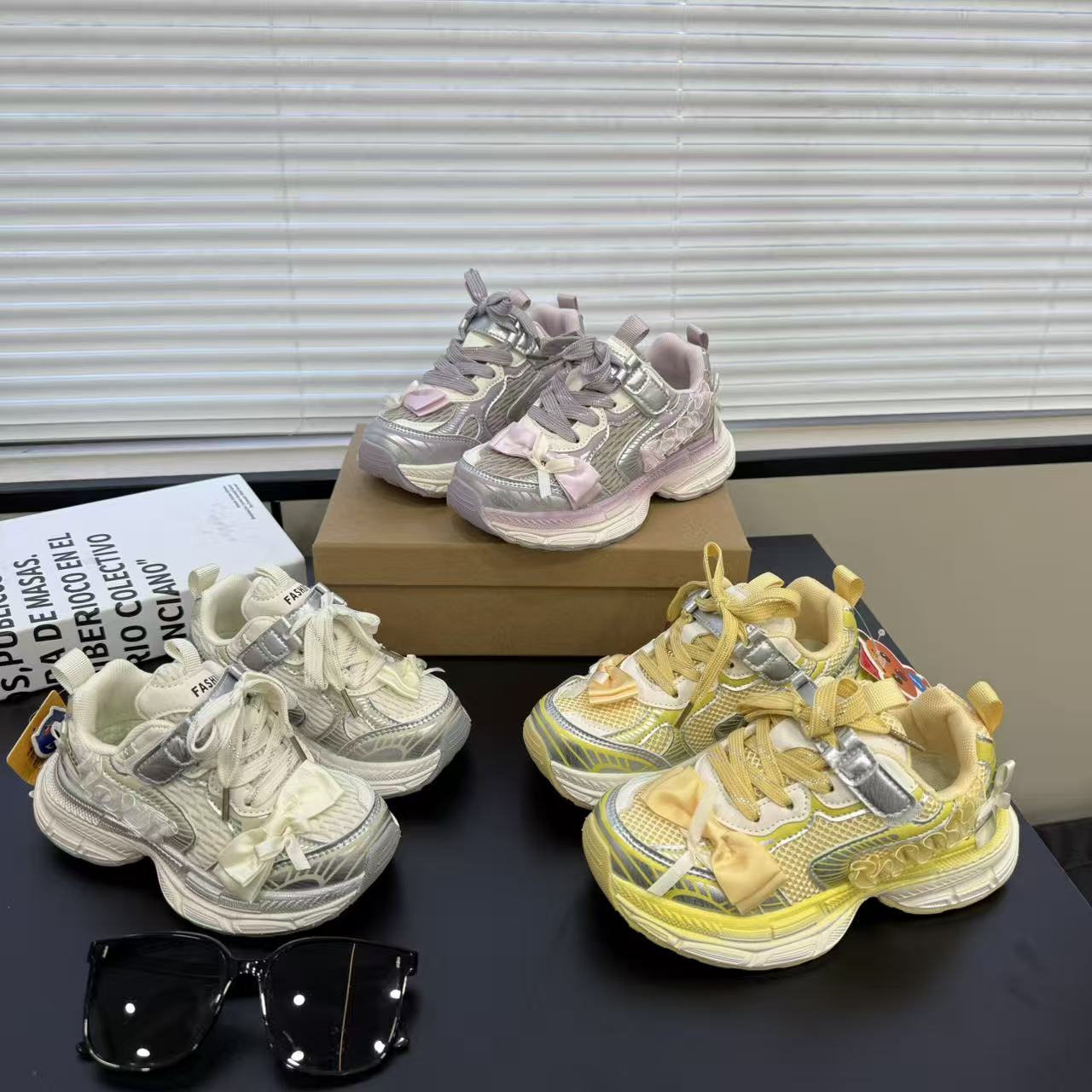 D31593精致女孩双网运动老爹鞋【单】