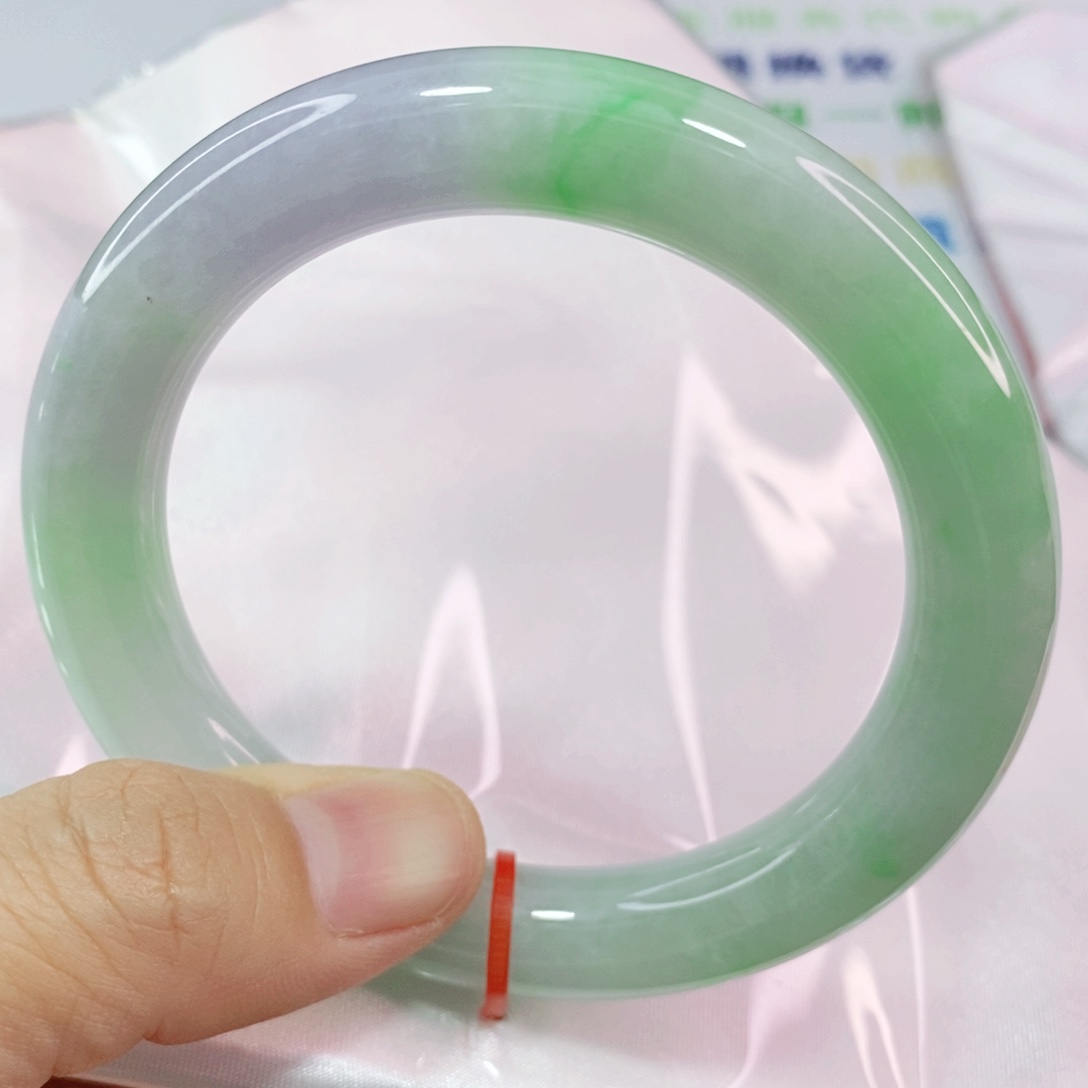 未镶嵌手镯翡翠56.8圈口圆条