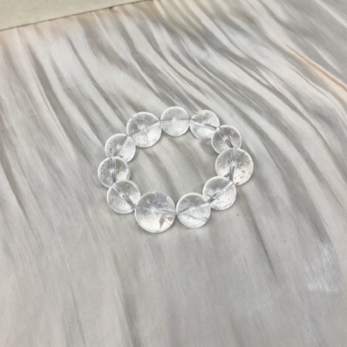 彩虹白阿赛天然白水晶 卡16-18.5咪 