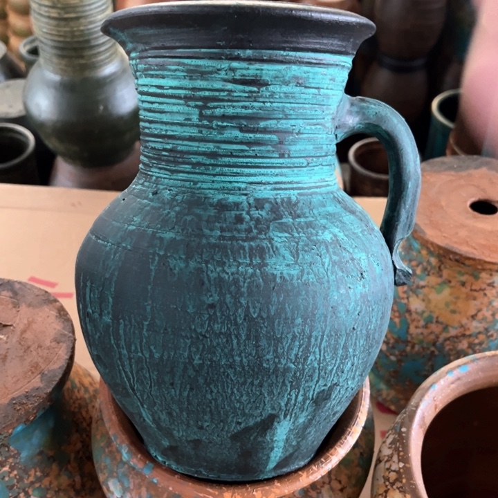 13.9-1瑕疵高26口15单耳复古绿