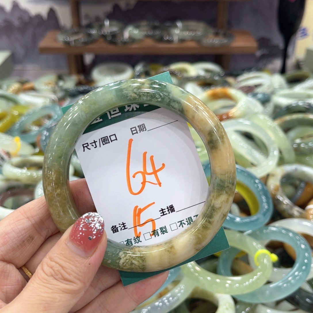 未镶嵌蛇纹石玉手镯手镯